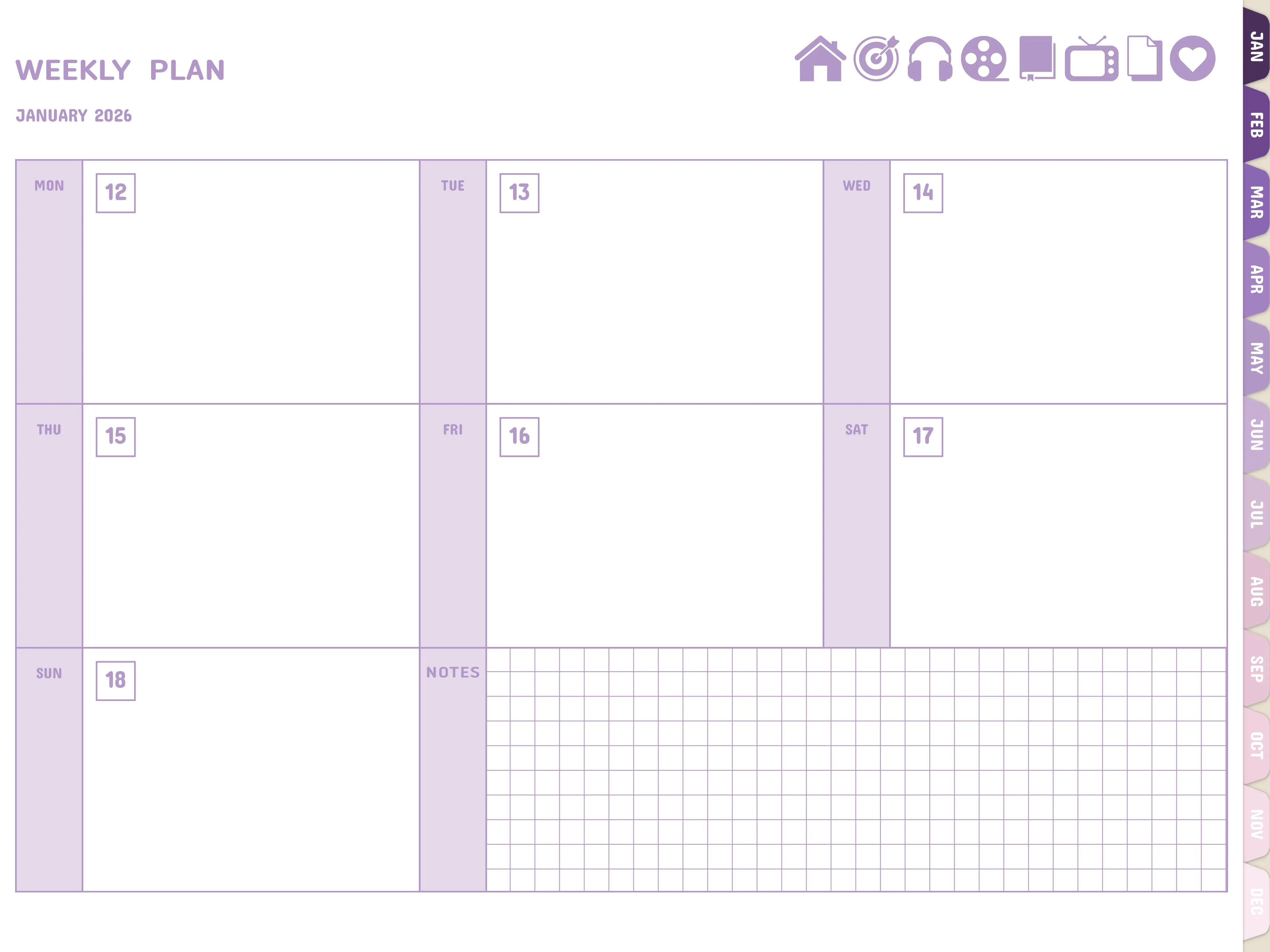 2026 Amethyst Planner page 17